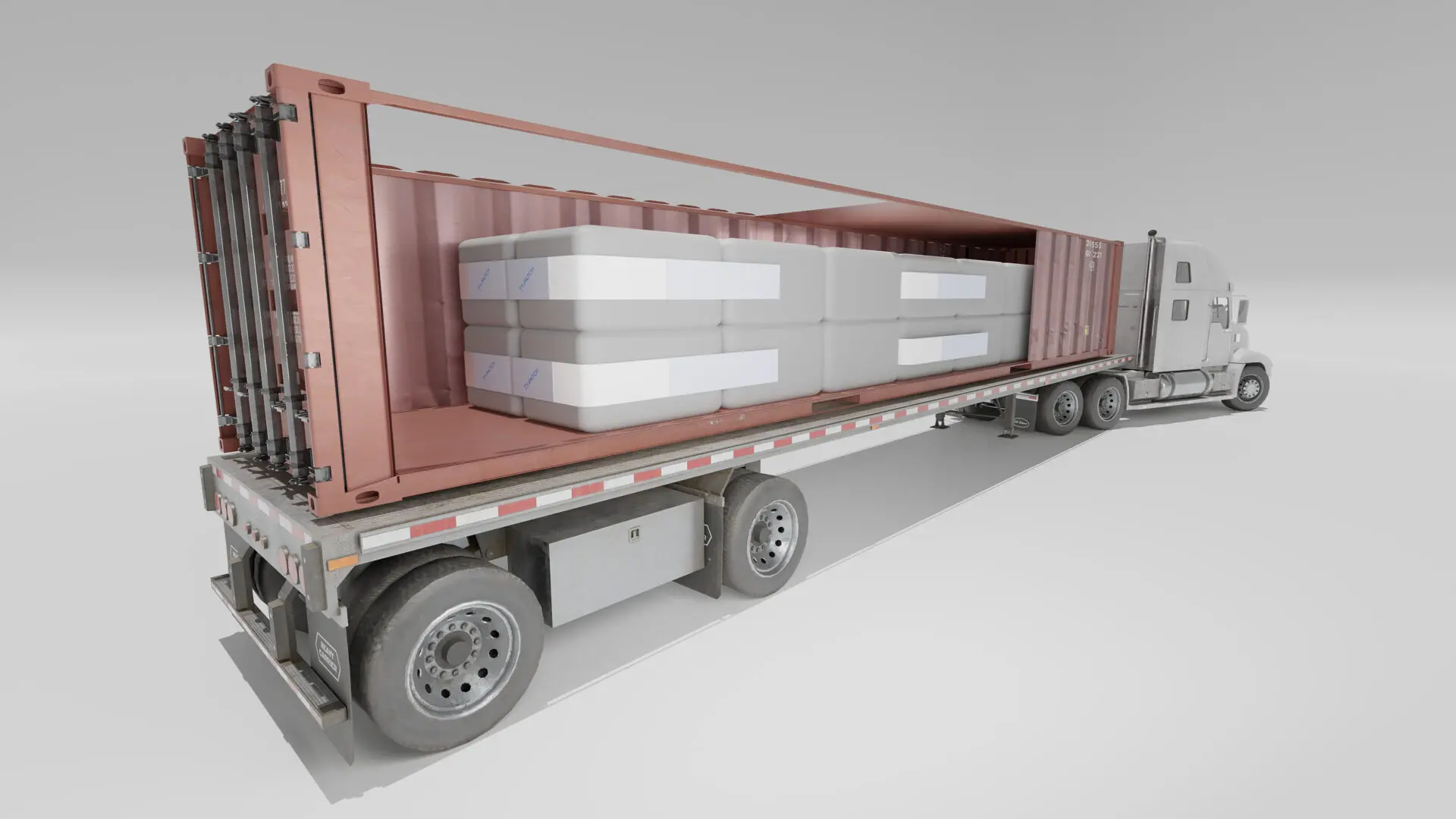 Digital illustration showing full load secured with Ty Gard